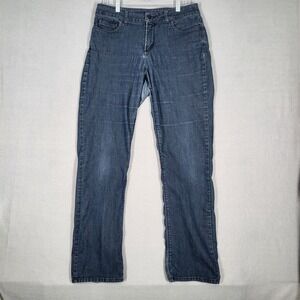 NYDJ Jeans Womens 12 Marilyn Straight Leg Dark Wash Denim Stretch